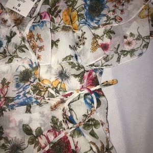 Floral Wrap Crop Top